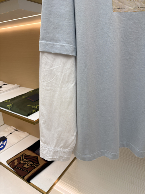 アクネストゥディオズ Acne Studios コインと文字のフェイクツーピース長袖シャツ