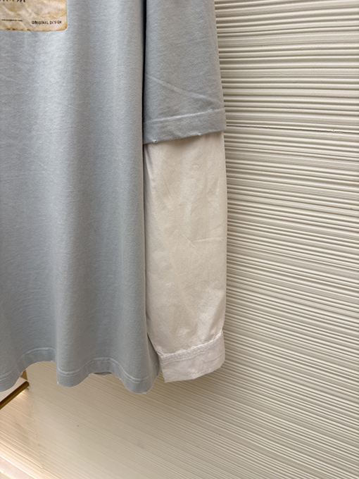 アクネストゥディオズ Acne Studios コインと文字のフェイクツーピース長袖シャツ