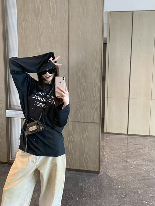 アクネストゥディオズコピー Acne Studios レーザーラインストーン付き長袖シャツ