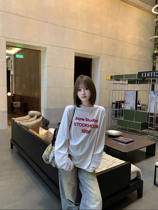 アクネストゥディオズ Acne Studios STOCKHOLM 1996 限定レディースロゴ入り長袖シャツ