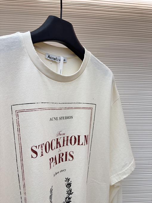アクネストゥディオズスーパーコピー Acne Studios 1996 レースのディテールとレターパターンがあしらわれた、ツーピース長袖シャツ