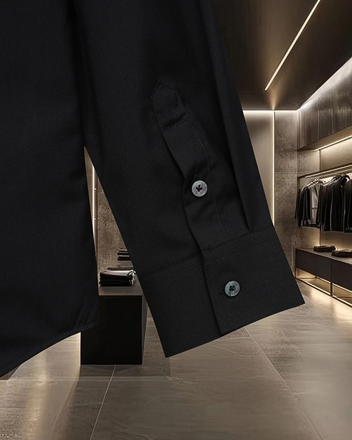 ルイヴィトンブランドコピー LV 胸に刺繍ロゴが入ったクラシックなスタイルの長袖シャツ