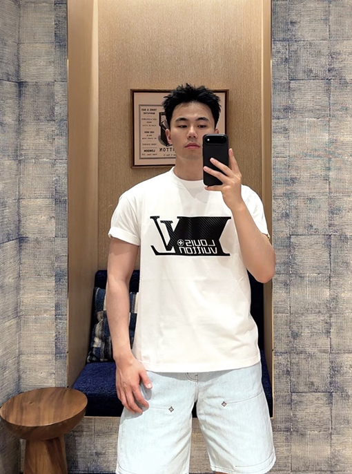 ルイヴィトンブランドスーパーコピー LOUIS VUITTON レタープリント半袖Tシャツ