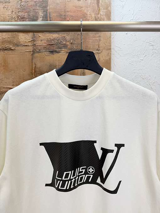 ルイヴィトンブランドスーパーコピー LOUIS VUITTON レタープリント半袖Tシャツ
