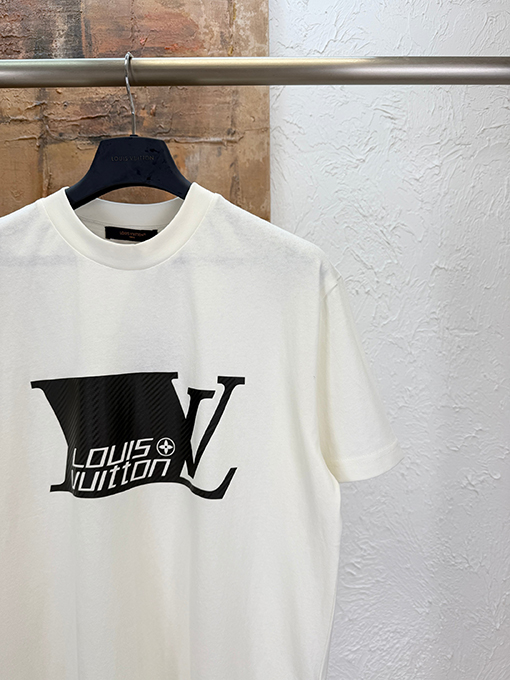 ルイヴィトンブランドスーパーコピー LOUIS VUITTON レタープリント半袖Tシャツ