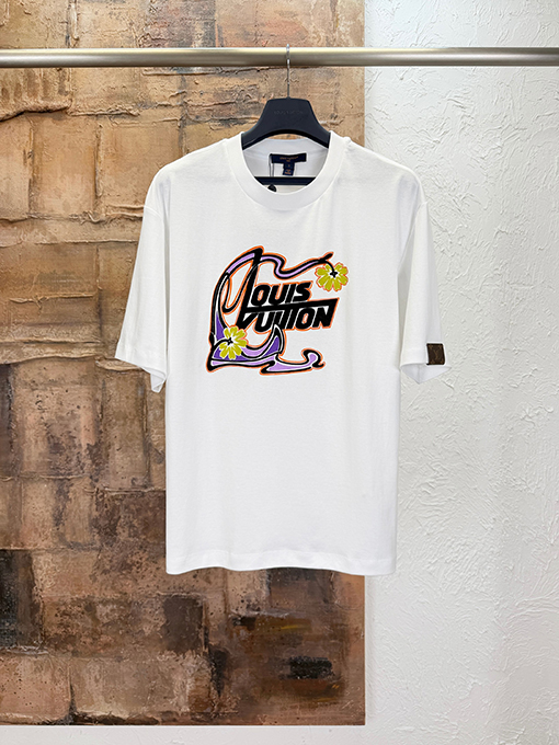 ルイヴィトン フロッキープリント半袖Tシャツ
