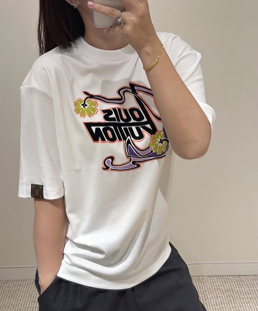 ルイヴィトン フロッキープリント半袖Tシャツ