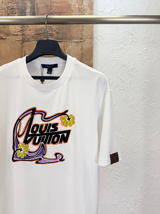 ルイヴィトン フロッキープリント半袖Tシャツ