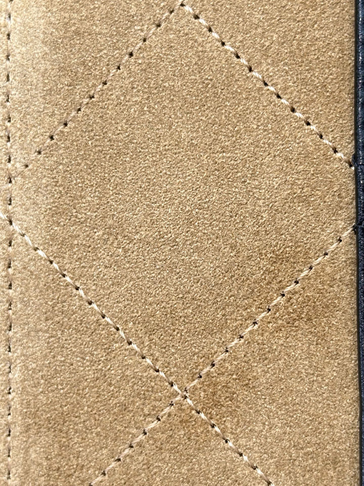 シャネル レディーススエードとレザーのパッチワークボックスバッグ