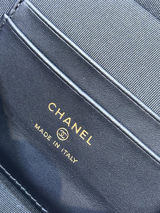 シャネル レディーススエードとレザーのパッチワークボックスバッグ