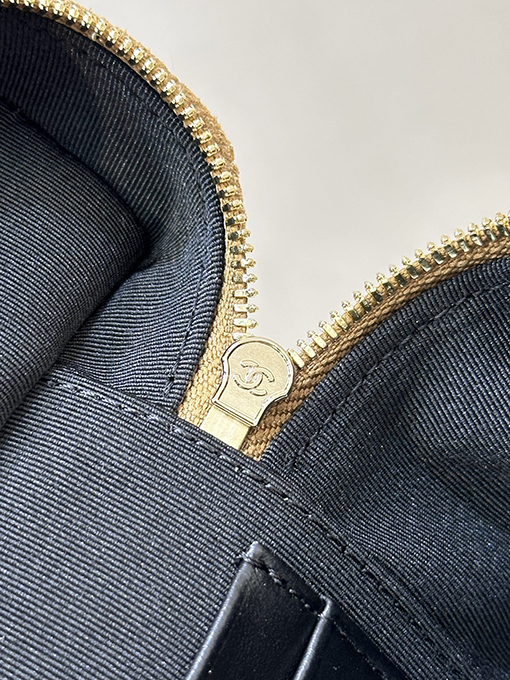 シャネル レディーススエードとレザーのパッチワークボックスバッグ