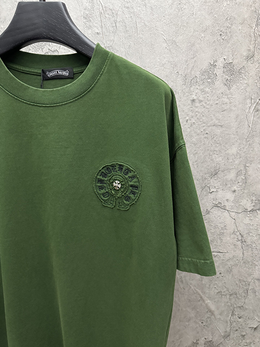 クロムハーツ アメリカンスタイルのアップリケ刺繍りカップル半袖Tシャツ