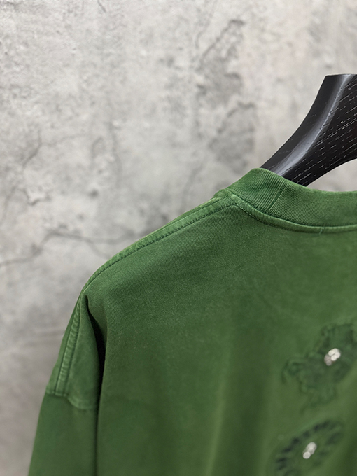 クロムハーツ アメリカンスタイルのアップリケ刺繍りカップル半袖Tシャツ