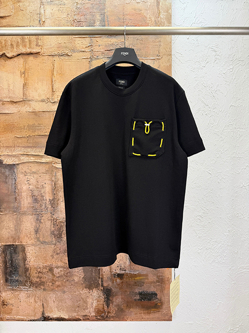 フェンディ リボン付きドローストリングポケットの半袖Tシャツ