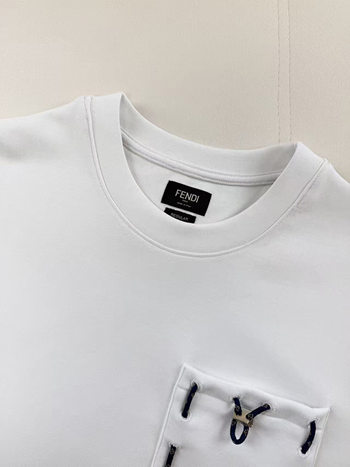 フェンディ リボン付きドローストリングポケットの半袖Tシャツ