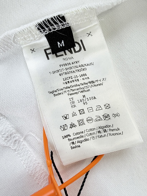 フェンディ リボン付きドローストリングポケットの半袖Tシャツ