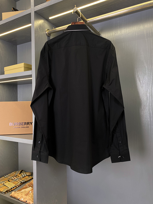 バーバリーブランドコピー オリジナルロゴ装飾をしたコットン長袖シャツ