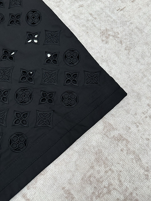 ルイヴィトンコピー 新作の透かし彫り刺繍り半袖シャツ