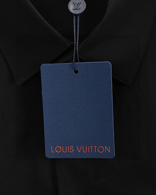 ルイヴィトン ひび割れのエンボスモノグラムロゴ入り半袖シャツ