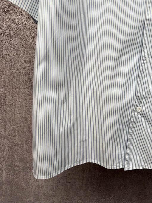 グッチスーパーコピー 新作コットンストライプバッジ刺繍り半袖シャツ