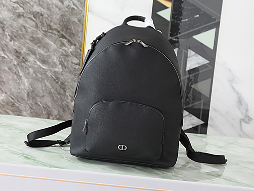 ディオール シンプルなマットグレイン牛革バックパック