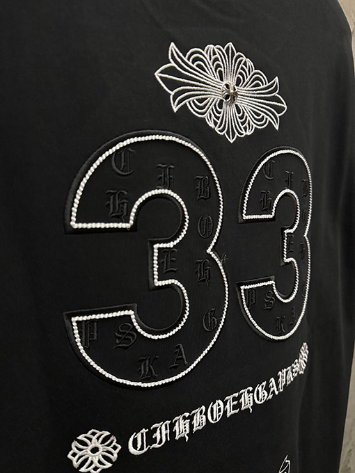 クロムハーツブランドコピー 新モデルアメリカンスタイルのアップリケ刺繍りカップル半袖Tシャツ