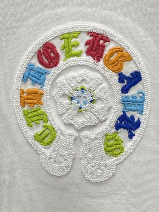 クロムハーツ クラシックアメリカンスタイルのアップリケ刺繍りカップル半袖Tシャツ