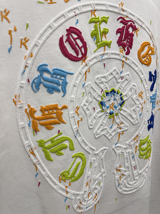 クロムハーツ クラシックアメリカンスタイルのアップリケ刺繍りカップル半袖Tシャツ