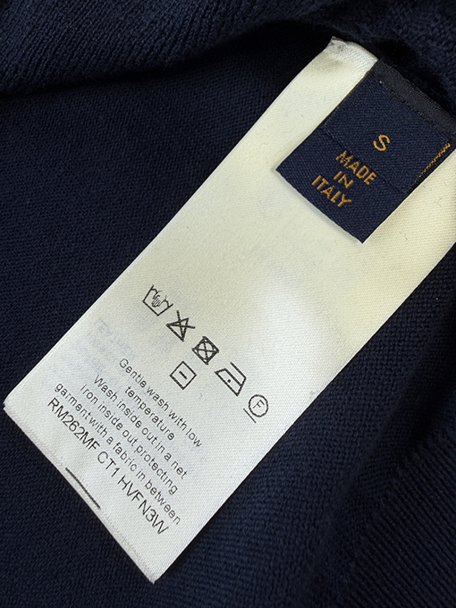 ルイヴィトン くり抜きジャカード織りの半袖ポロシャツ