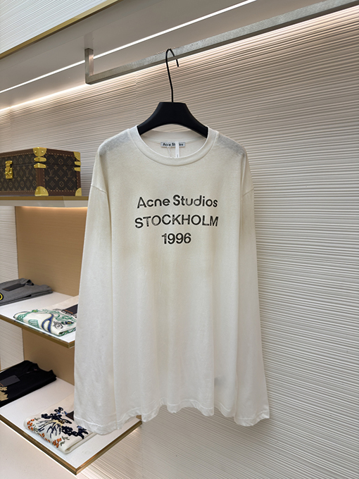 アクネストゥディオズスーパーコピー Acne Studios 1996 泥染め水洗いダメージをした長袖シャツ