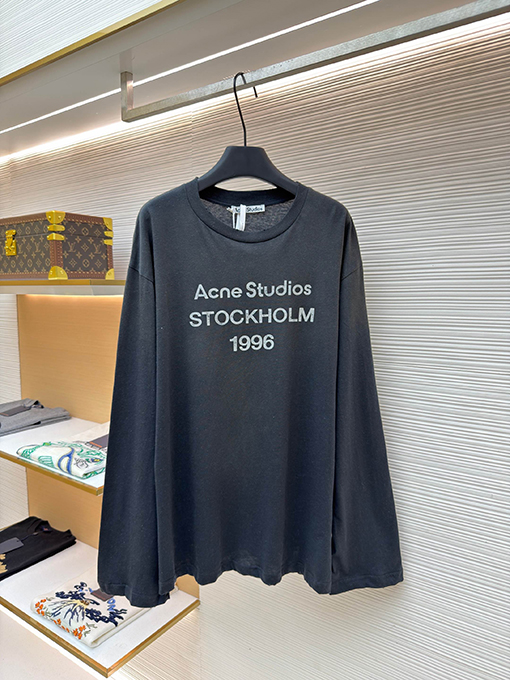 アクネストゥディオズスーパーコピー Acne Studios 1996 泥染め水洗いダメージをした長袖シャツ