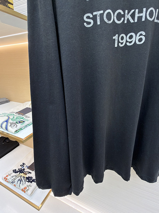 アクネストゥディオズスーパーコピー Acne Studios 1996 泥染め水洗いダメージをした長袖シャツ