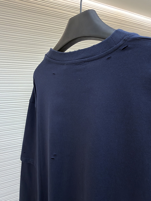 アクネストゥディオズブランドコピー Acne Studios ボタンロゴプリントのフェイクツーピース長袖シャツ