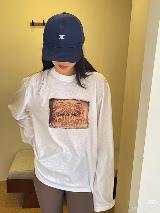 アクネストゥディオズ Acne Studios レトロなデジタルリボンプリントのゆったりとした長袖シャツ