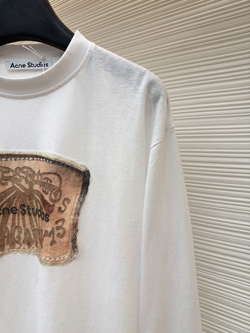 アクネストゥディオズ Acne Studios レトロなデジタルリボンプリントのゆったりとした長袖シャツ