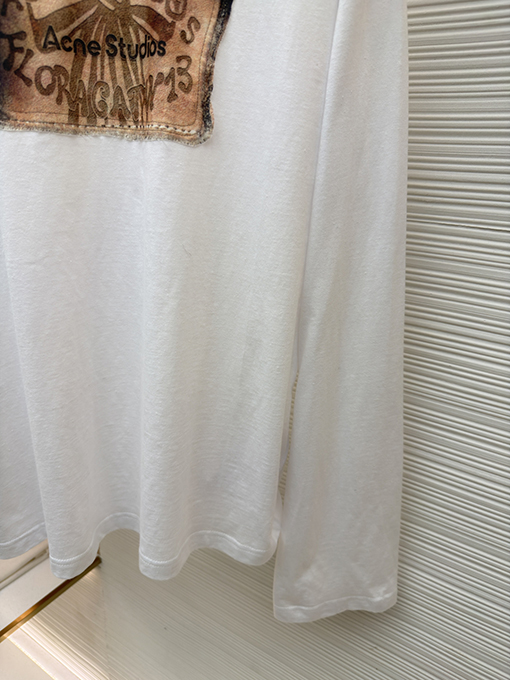 アクネストゥディオズ Acne Studios レトロなデジタルリボンプリントのゆったりとした長袖シャツ