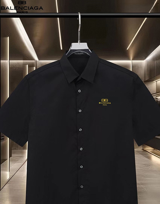 バレンシアガコピー Balenclaga 文字ロゴ刺繍入り半袖シャツ