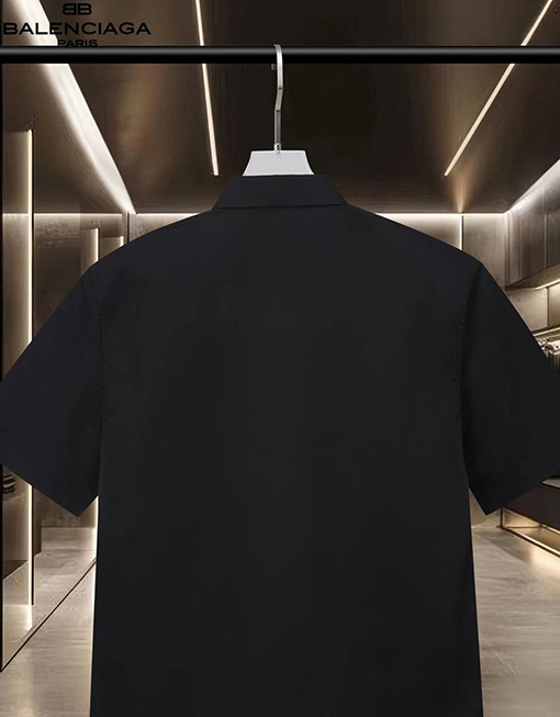 バレンシアガコピー Balenclaga 文字ロゴ刺繍入り半袖シャツ