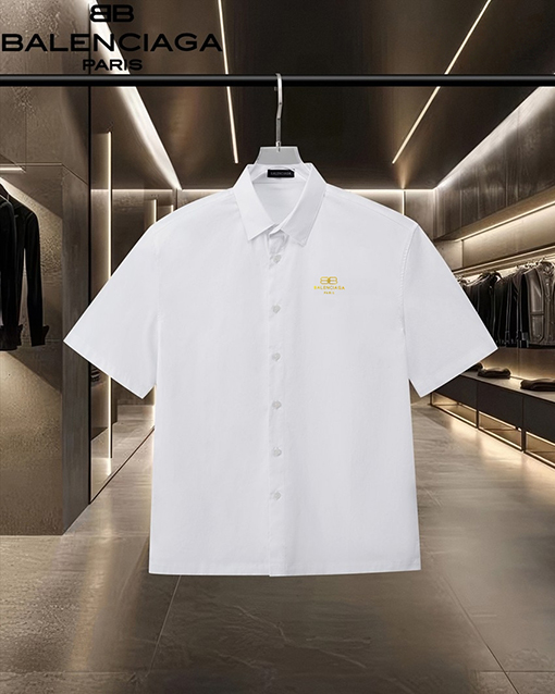 バレンシアガコピー Balenclaga 文字ロゴ刺繍入り半袖シャツ