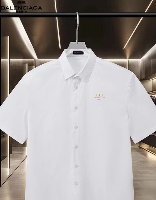 バレンシアガコピー Balenclaga 文字ロゴ刺繍入り半袖シャツ