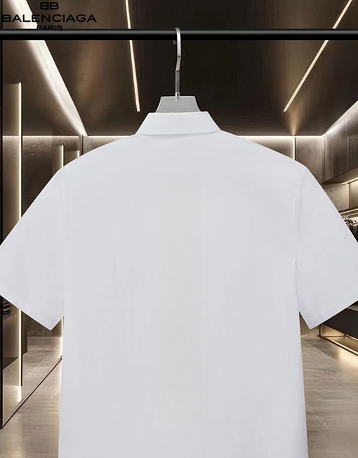 バレンシアガコピー Balenclaga 文字ロゴ刺繍入り半袖シャツ