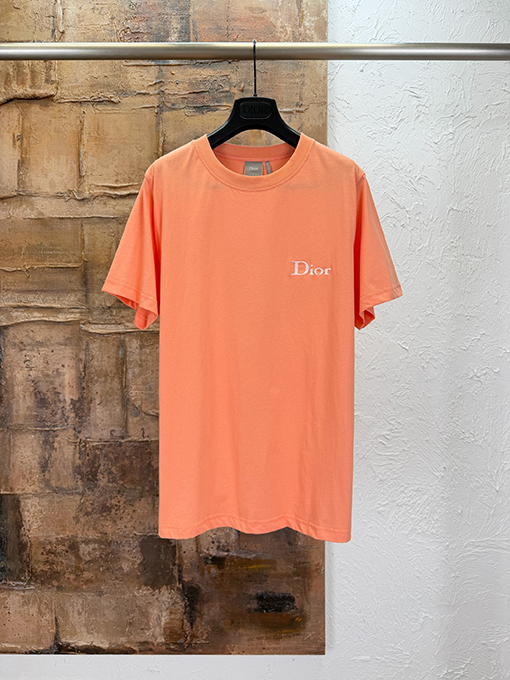 ディオールスーパーコピー Dior 刺繍ロゴ入り半袖Tシャツ