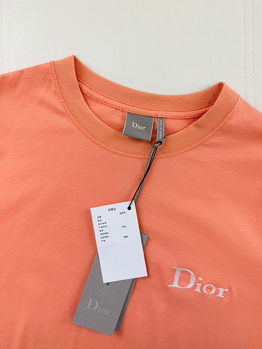 ディオールスーパーコピー Dior 刺繍ロゴ入り半袖Tシャツ
