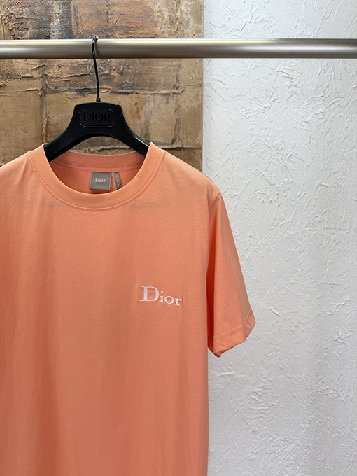 ディオールスーパーコピー Dior 刺繍ロゴ入り半袖Tシャツ