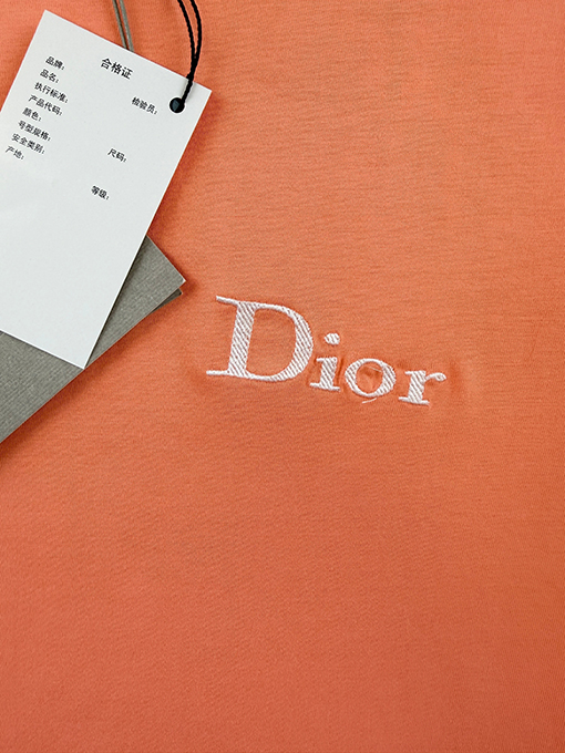 ディオールスーパーコピー Dior 刺繍ロゴ入り半袖Tシャツ