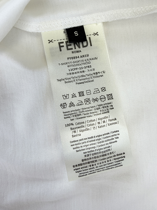 フェンディ 水彩画風プリントの半袖Tシャツ