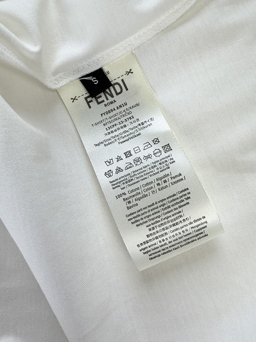 フェンディコピー アイスクリームの刺繍り半袖Tシャツ