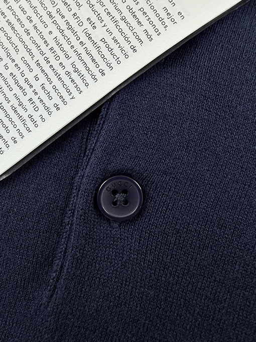 グッチ ダブルG刺繍りニット半袖ポロシャツ