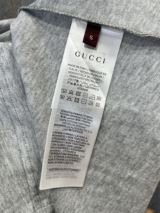 グッチスーパーコピー GUCCI 文字刺繍り赤と緑のリボン付き半袖Tシャツ