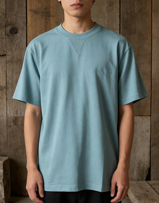 ディオールスーパーコピー Christian Dior couture 刺繍入りクルーネック半袖Tシャツ